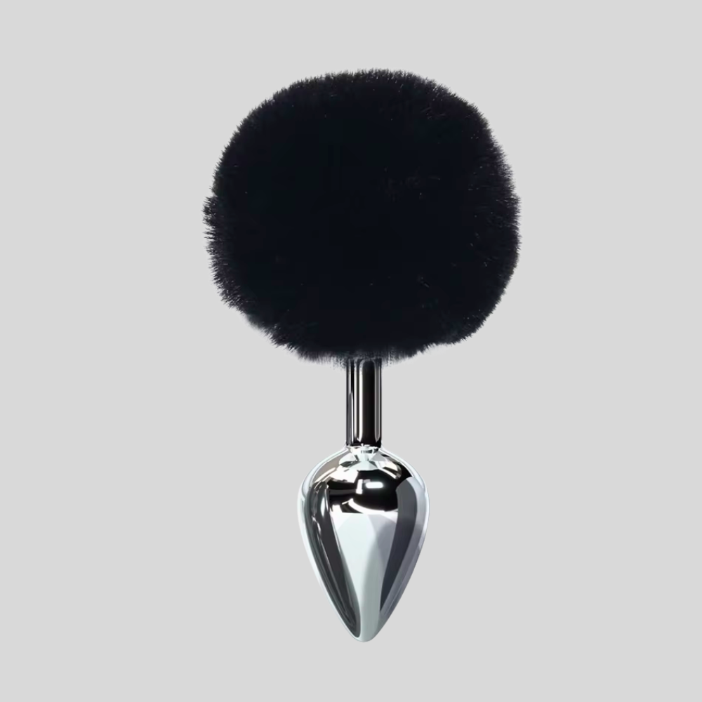 Furry Butt Plug Black Bunny Tail Furry Butt Plug Black Bunny Tail
