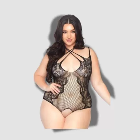 Crotchless Bodysuit Plus Size