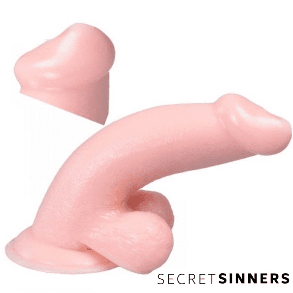 Dildo Sex Toy CyberSkin Realistic 62Dong With Balls TPE Suction Cup 125018366250 3